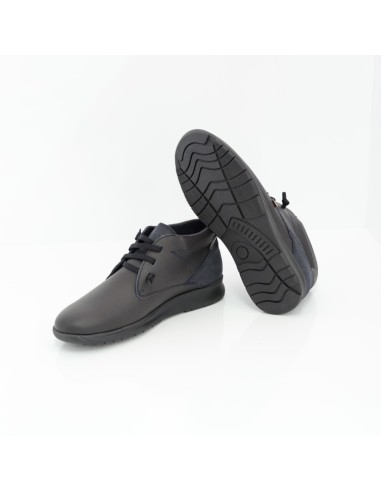 Bottine de peau bleu MARVEN-NAVY