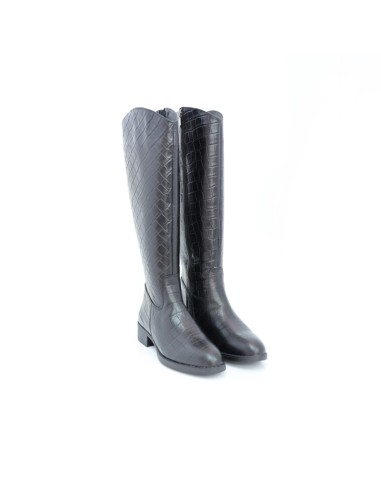 Black leather Women's high boots