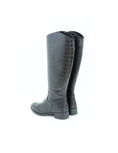 Black leather Women's high boots