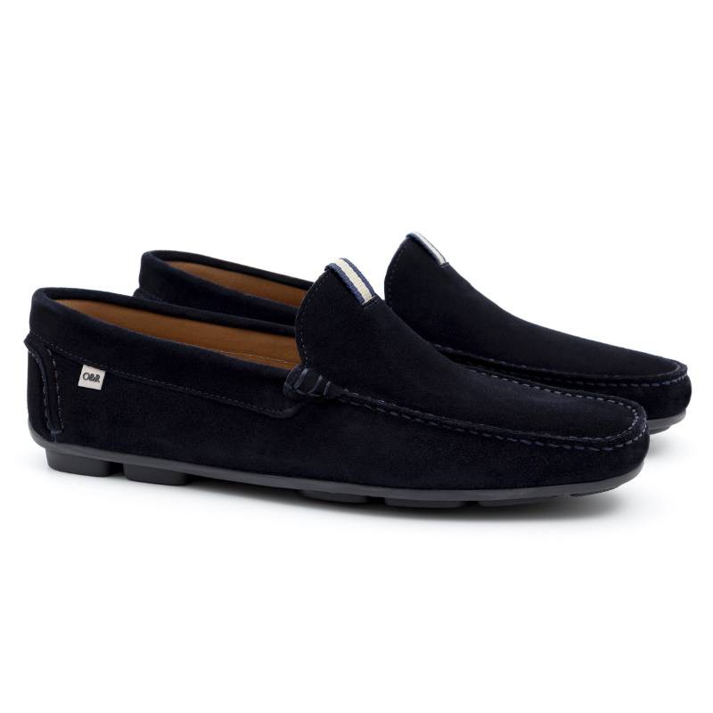 blue suede moccasin SAFLAGOR-MARINO