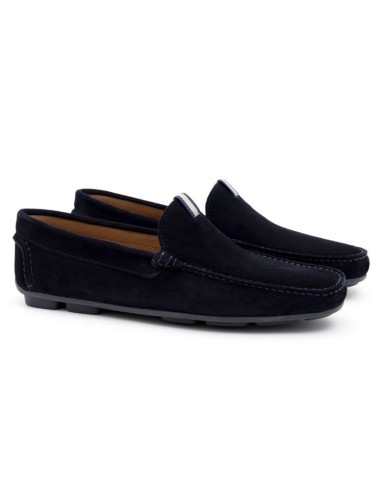 blue suede moccasin SAFLEN-MARINO