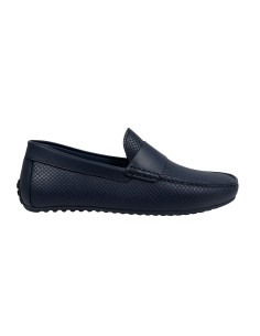 Mocassin de peau bleu MOCBASKET-MARINO