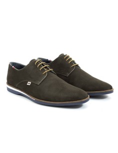 Casual derby suède vert SAMUKA-KAKI