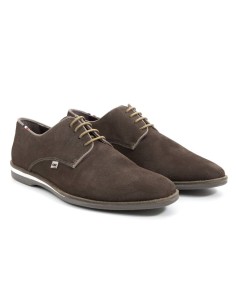 Brown suede derby