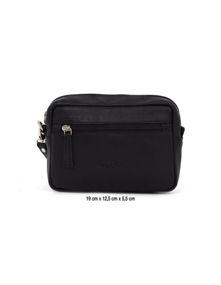 Black leather bag