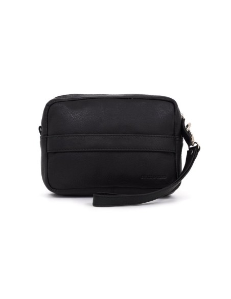 Black leather bag