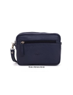 Blue leather bag