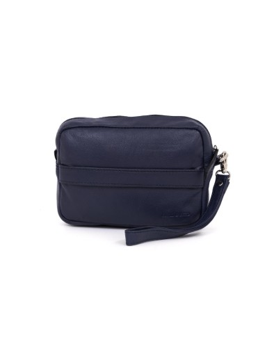Blue leather bag