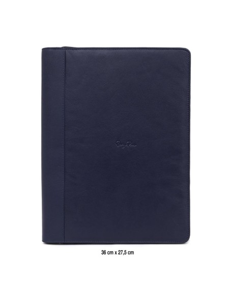 mallette pour ordinateur portable de peau bleu AC-SACPORT-122-BLUE