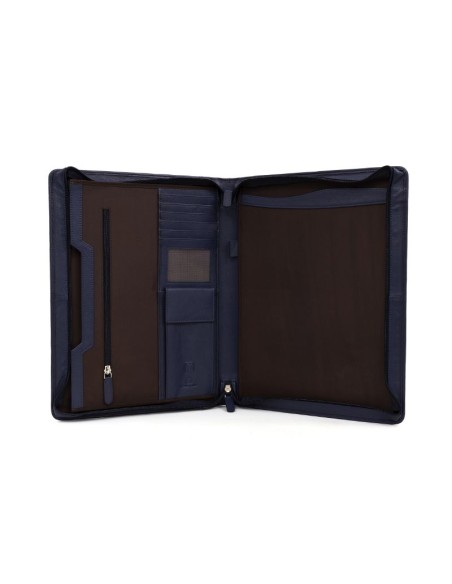 Blue leather Laptop Portfolio