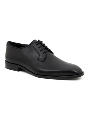 Black leather derby
