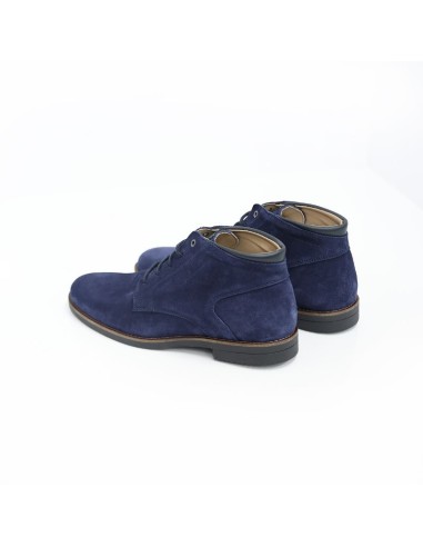 Blue suede boot