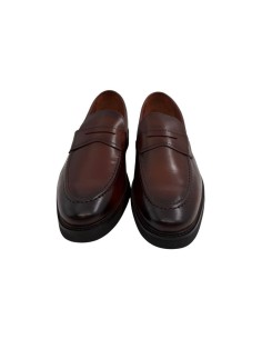 Mocasín de piel de piso antideslizante color cuero 2