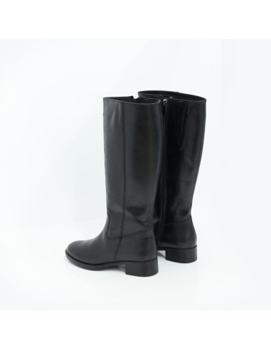 Black leather Women's high boots