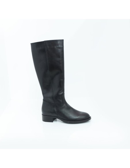 Black leather Women's high boots