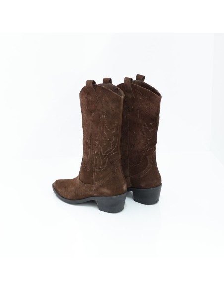 Brown suede Women's high boots