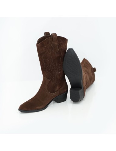 bottes femme suède marron W-MARIVA-BROWN