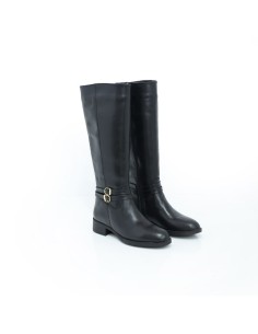 Black leather Women's high boots