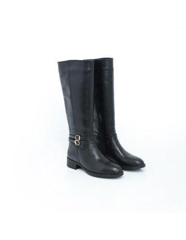 Black leather Women's high boots