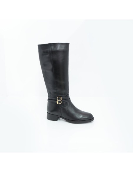 Black leather Women's high boots