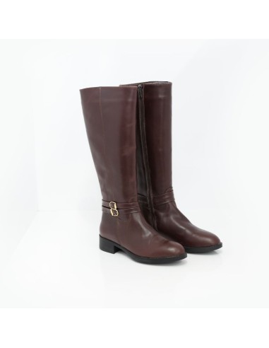 Brown leather Women's high boots