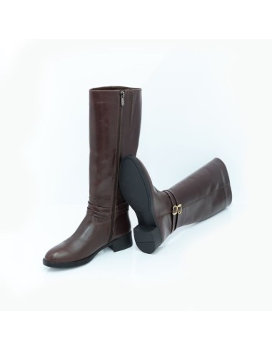 bottes femme de peau marron W-MEMINA-BROWN