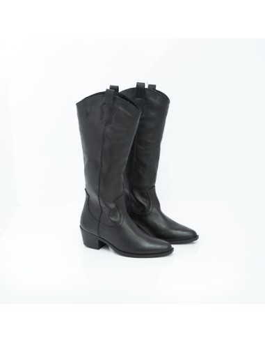 bottes femme de peau le noir W-NELARA-BLACK