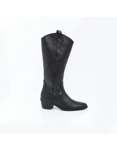 bottes femme de peau le noir W-NELARA-BLACK