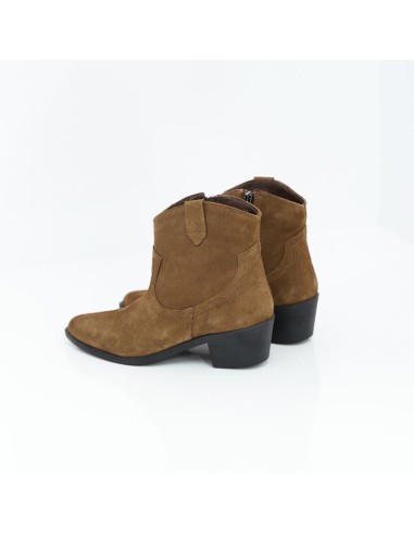 bottines femme suède cuir W-SOLIMA-CAMEL