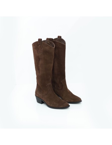 Brown suede Women's high boots
