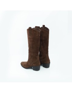 Brown suede Women's high boots 2