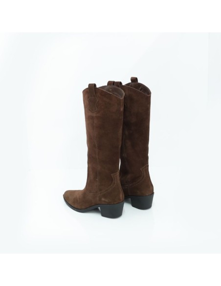 Brown suede Women's high boots