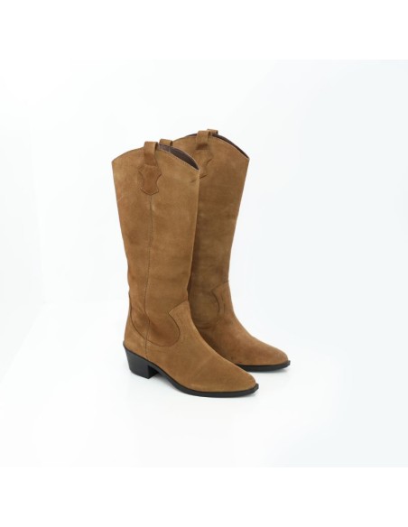 bottes femme suède cuir W-TORELA-CAMEL