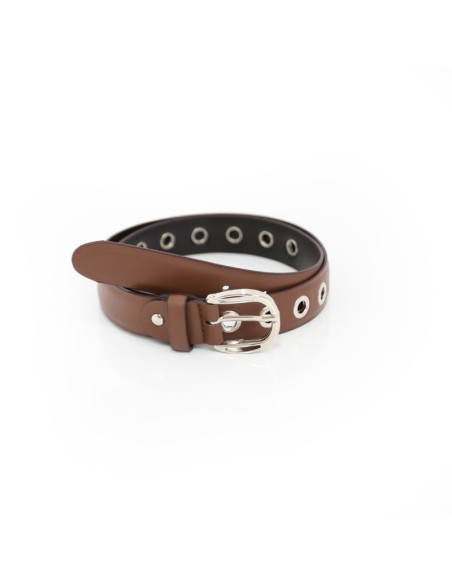 Light Brown leather women's belt