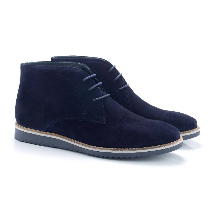 blue suede boots SATAN-MARINO