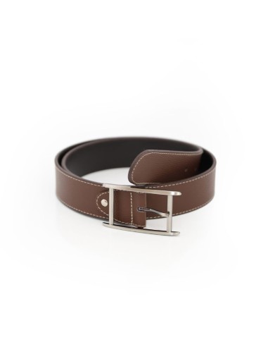 ceinture femme de peau marron WB-MAPS-BROWN