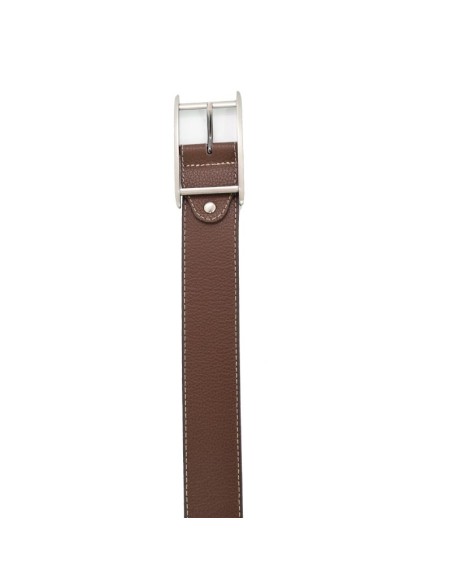 ceinture femme de peau marron WB-MAPS-BROWN