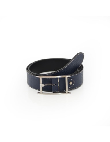 Blue leather women's belt