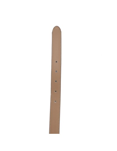 Beige leather women's belt