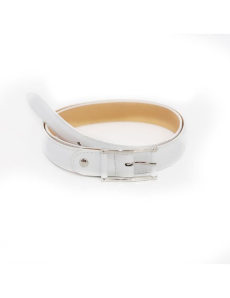 ceinture femme de peau blanc WB-PIKI-WHITE