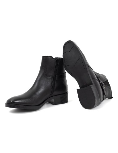 bottines femme de peau le noir W-ECHAMOR-BLACK