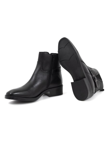 bottines femme de peau le noir W-ECHAMOR-BLACK