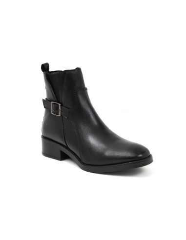 bottines femme de peau le noir W-ECHAMOR-BLACK