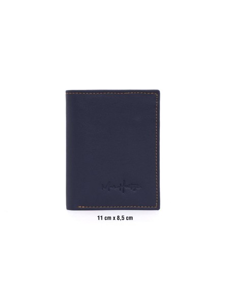 Blue leather wallet