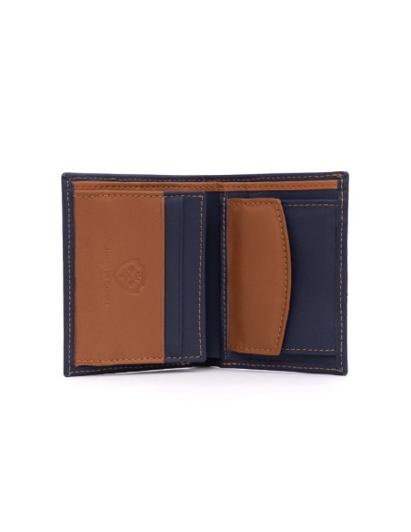 Blue leather wallet