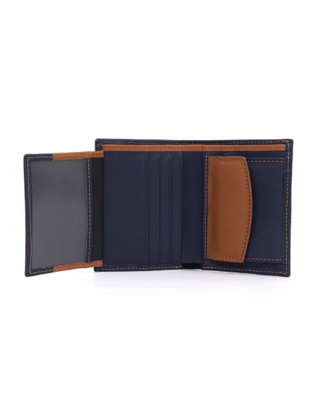 Blue leather wallet