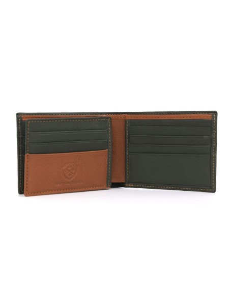Green leather wallet