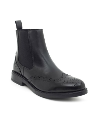 bottines chelsea de peau le noir ARNUBA-NEGRO