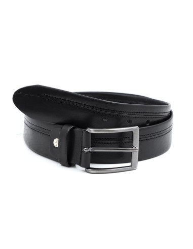 Black leather belt