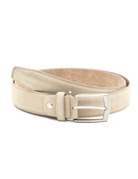 Beige suede belt